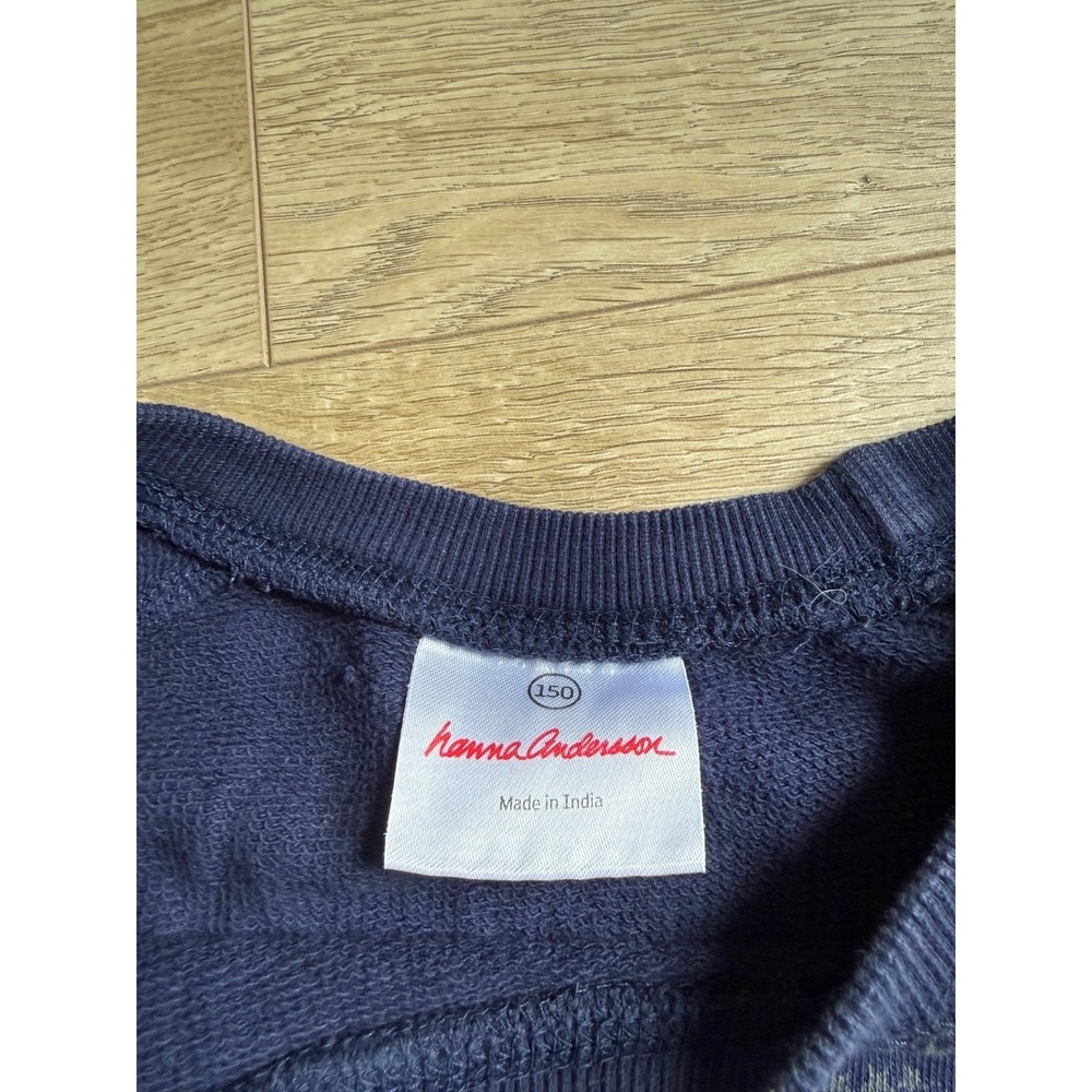 Kids Boys Girls Hanna Andersson blue camo red star stripe size 12 / 150 pullover - Picture 3 of 11